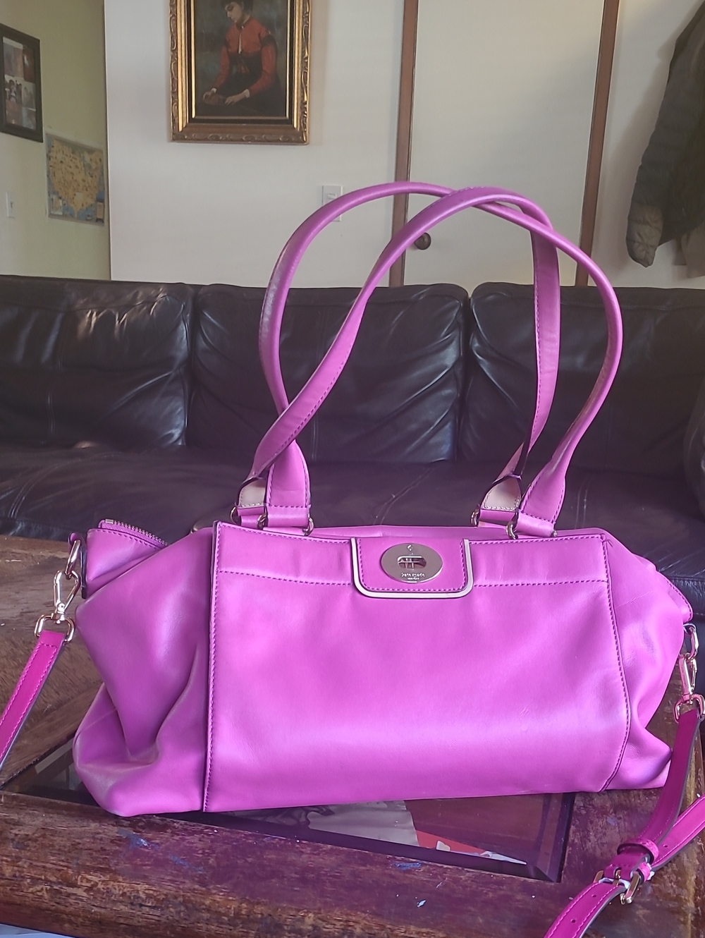 kate spade Bright Pink Leather Shoulder Bag